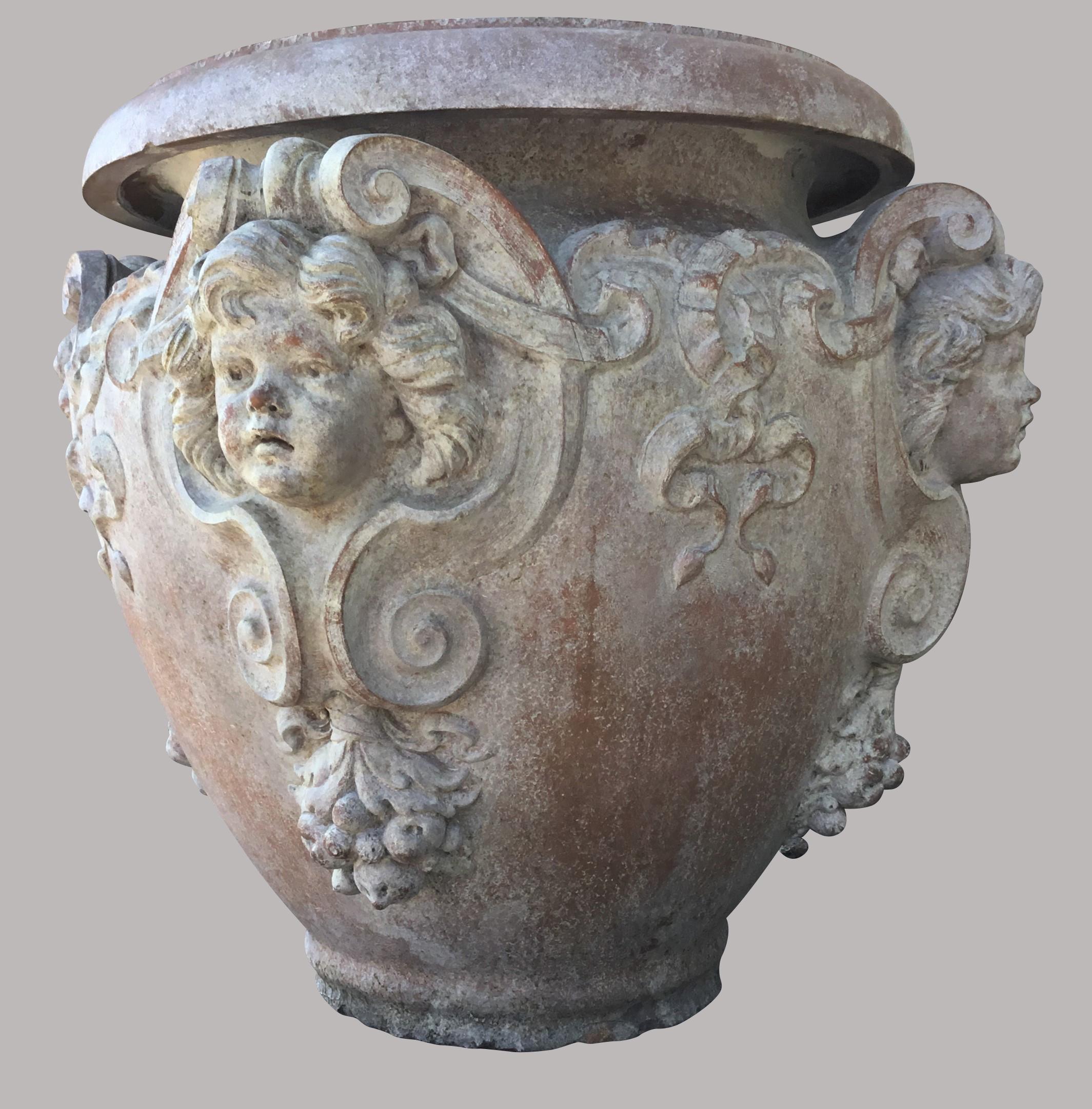 Terracotta Urn of Monumental Proportions Stamped Doulton, 19th Century For Sale 1