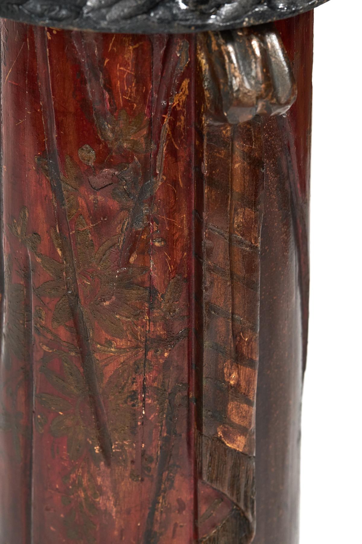 Chandelier vénitien du 19e siècle à figure de gondolier sculptée Bon état - En vente à Dereham, GB