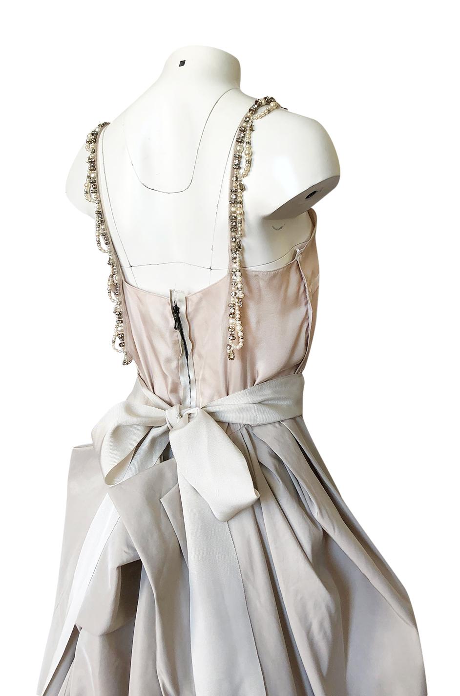 c.2012 Alber Elbaz for Lanvin Special Blanche Nude Blush Silk Wedding Gown 5