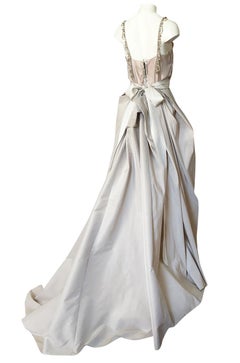c.2012 Alber Elbaz for Lanvin Special Blanche Nude Blush Silk Wedding Gown