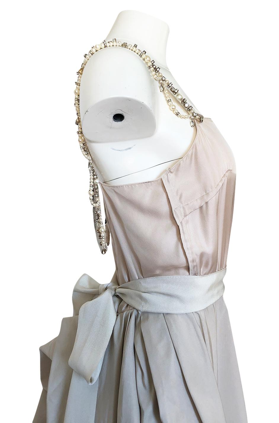 c.2012 Alber Elbaz for Lanvin Special Blanche Nude Blush Silk Wedding Gown 4