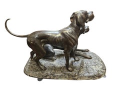 C20th Bronze Sculpture of a Pair of Dogs possibly by Jules Moigniez
