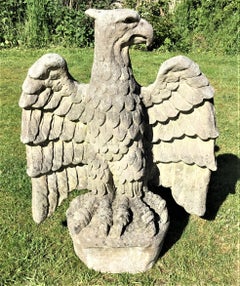 20th Century Large Composition Stone Eagle