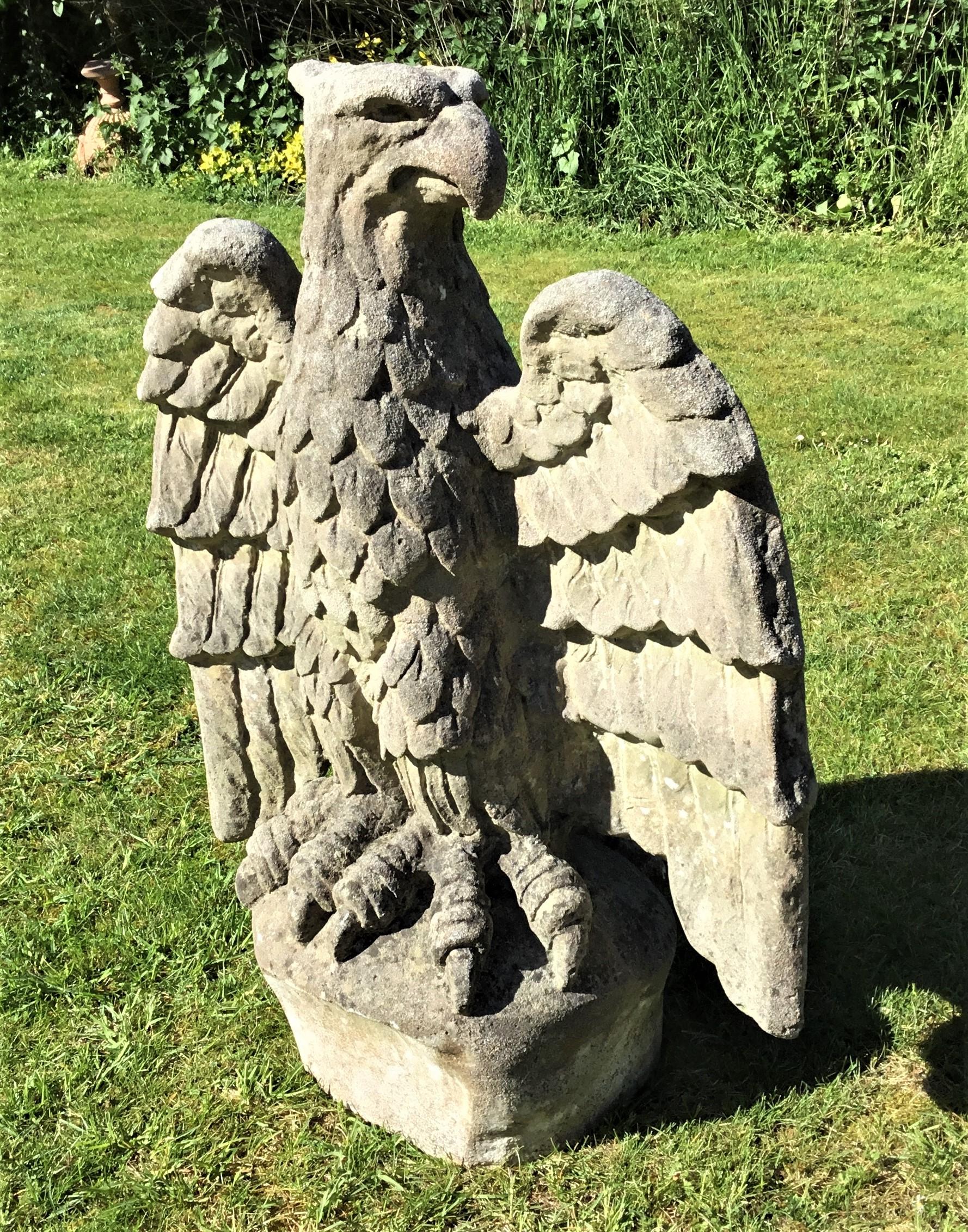 20th Century Large Composition Stone Eagle For Sale 1