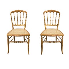 20th Century Pair of French Wicker Chairs