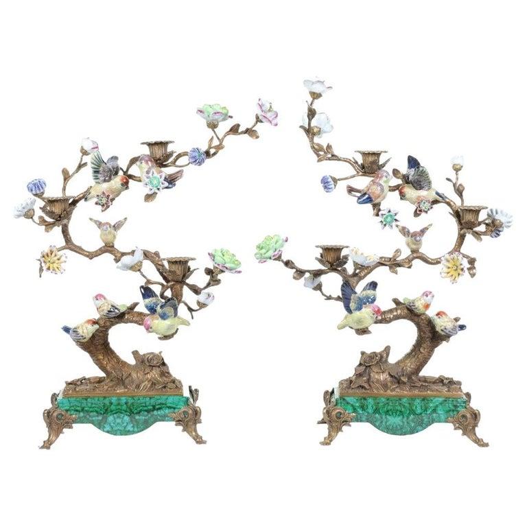 Other C20th Pair of Tree of Life Candelabras For Sale