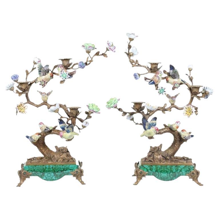 C20th Pair of Tree of Life Candelabras For Sale