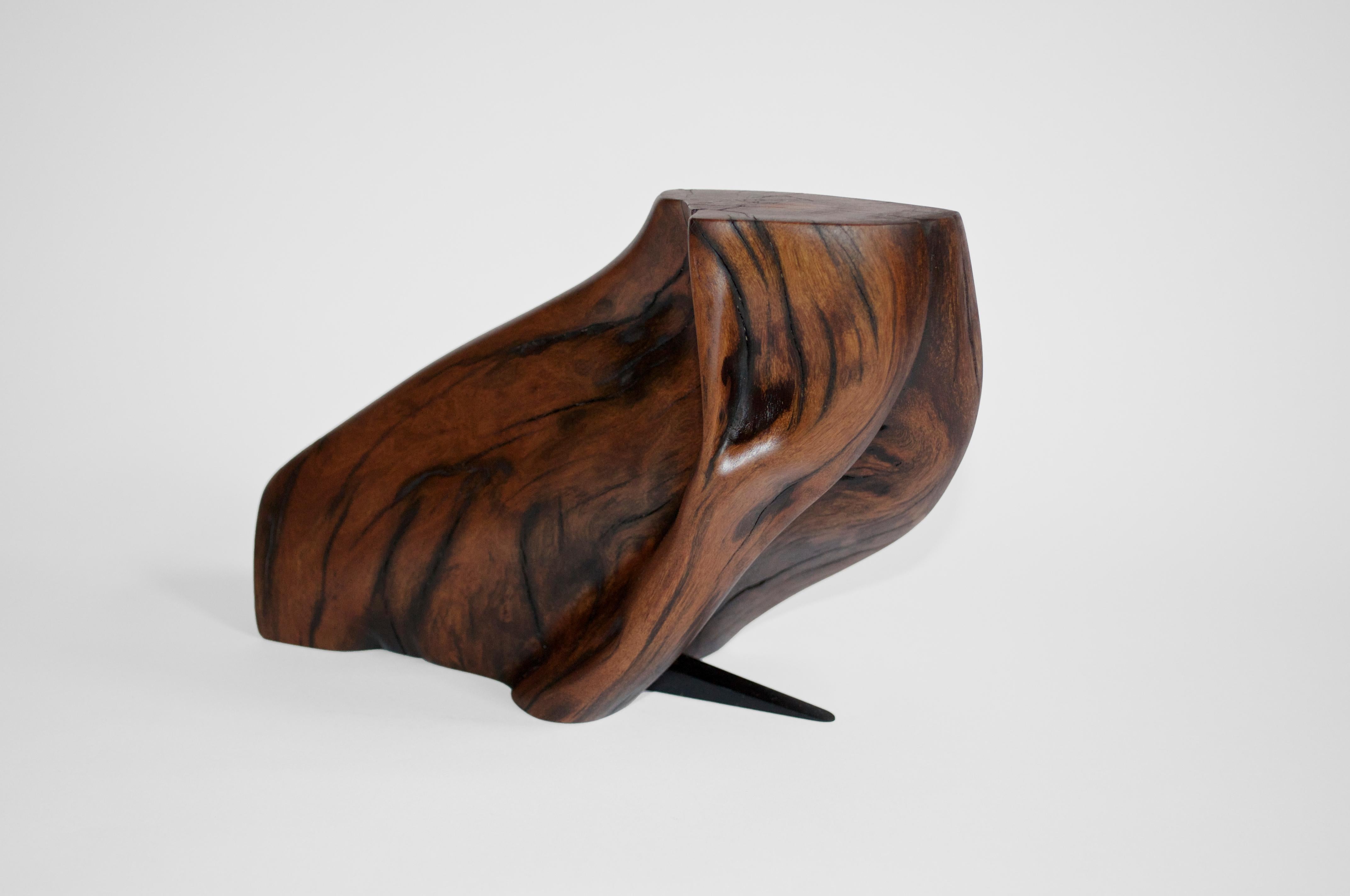 C2280 Decorative Object in Tropical Driftwood And Ebony Wood by Jörg Pietschmann
Dimensions: D 12 x W 25 x H 17 cm. 
Materials: Tropical driftwood and ebony wood.

In Pietschmann’s sculptures, trees that for centuries were part of a landscape and