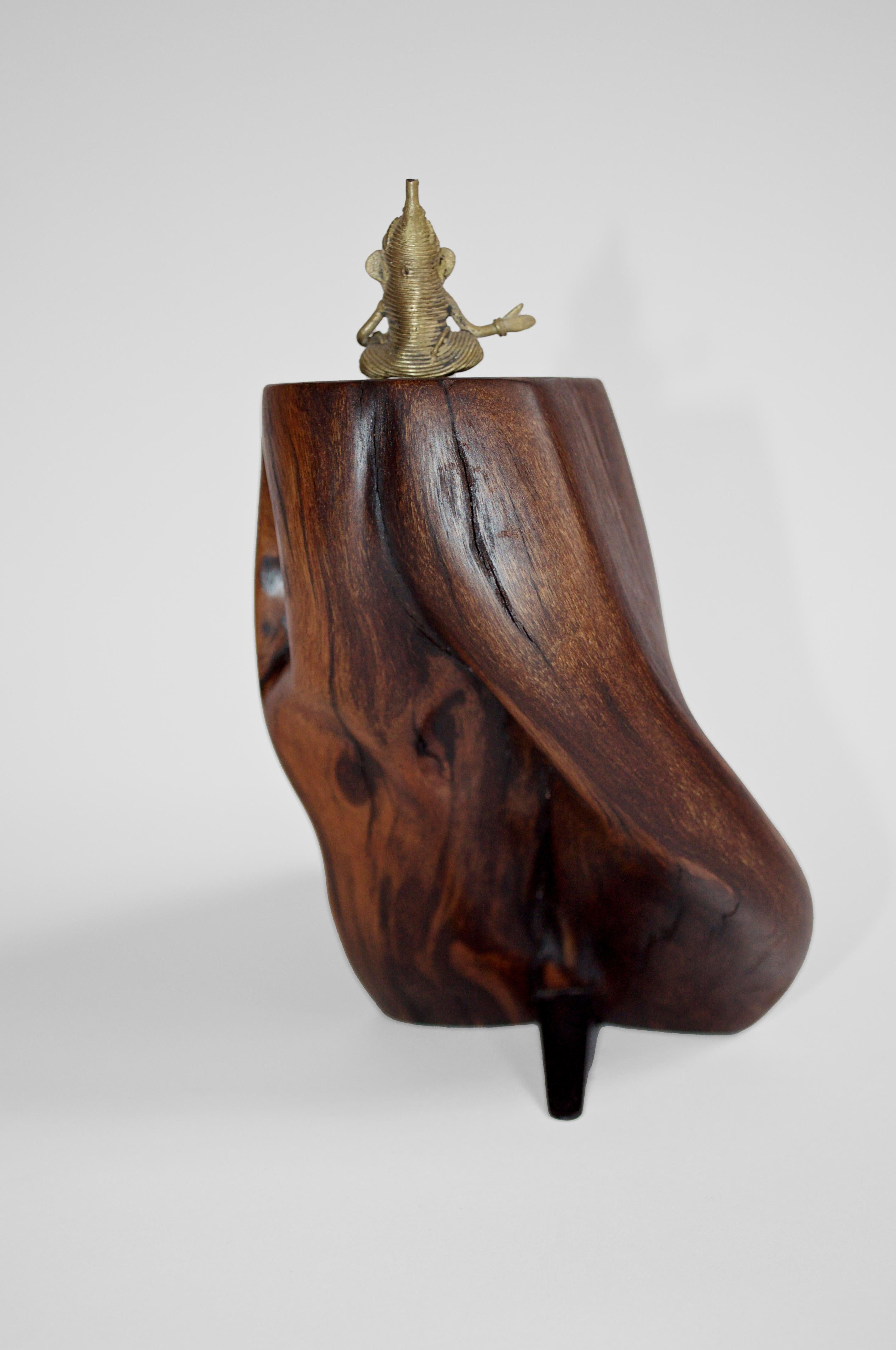 C2280 Decorative Object in Tropical Driftwood And Ebony Wood by Jörg Pietschmann For Sale 1