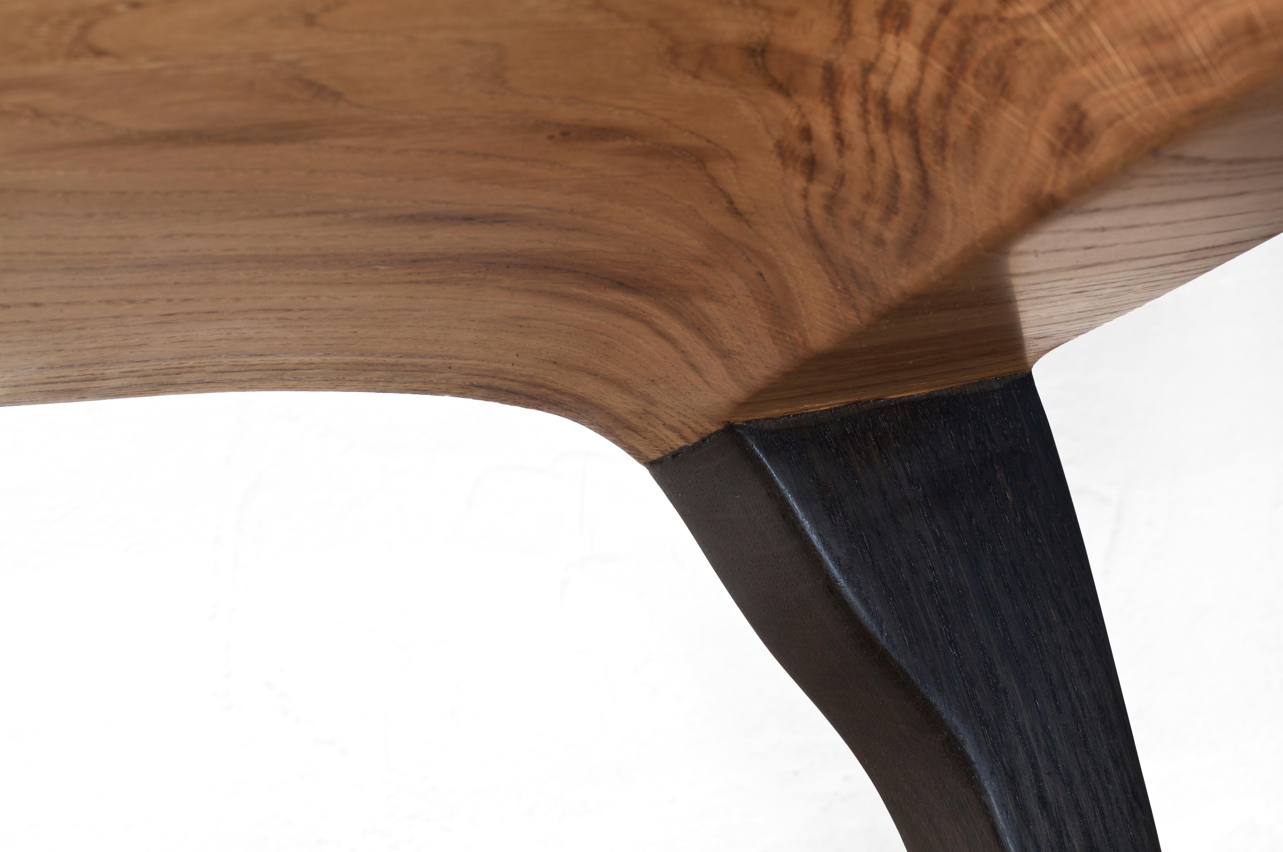 C2332 Console Table in Oak And Bog Oak Wood by Jörg Pietschmann For Sale 3