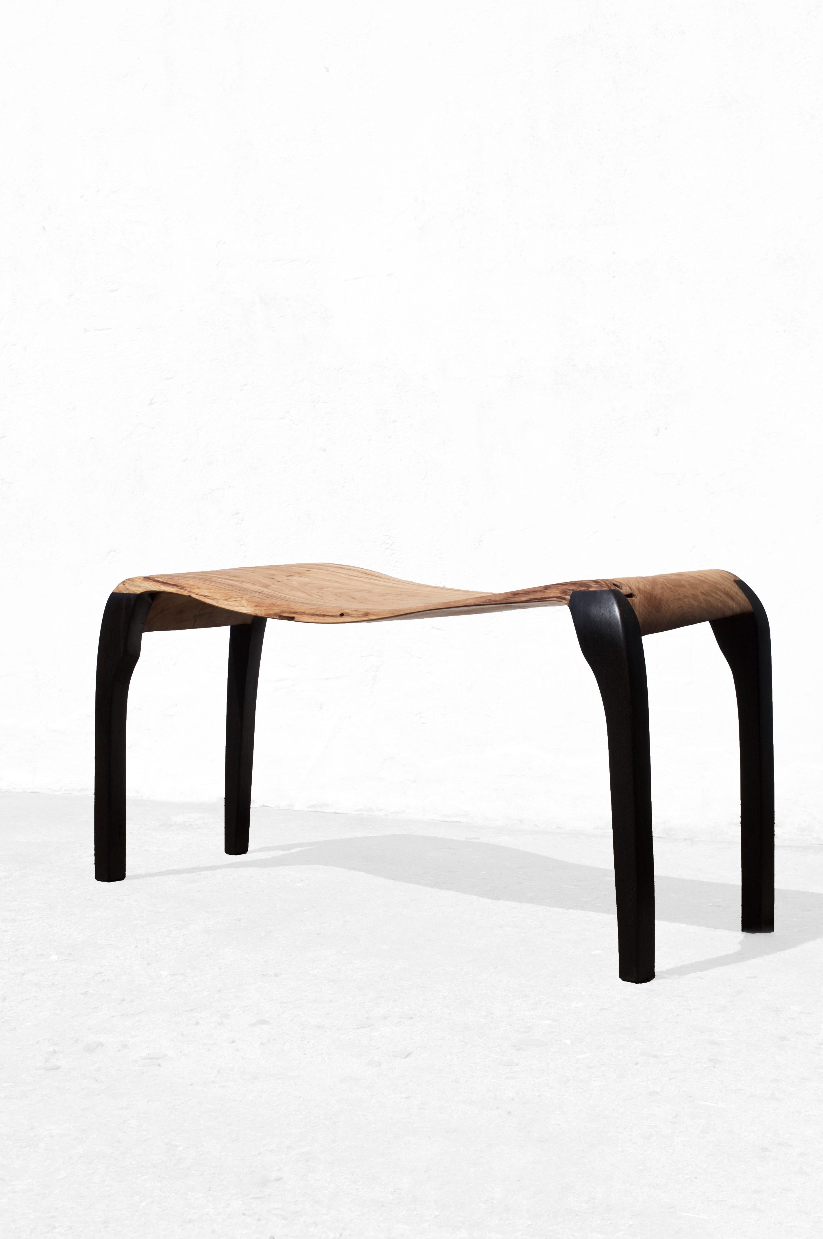 C2332 Console Table in Oak And Bog Oak Wood by Jörg Pietschmann For Sale 4