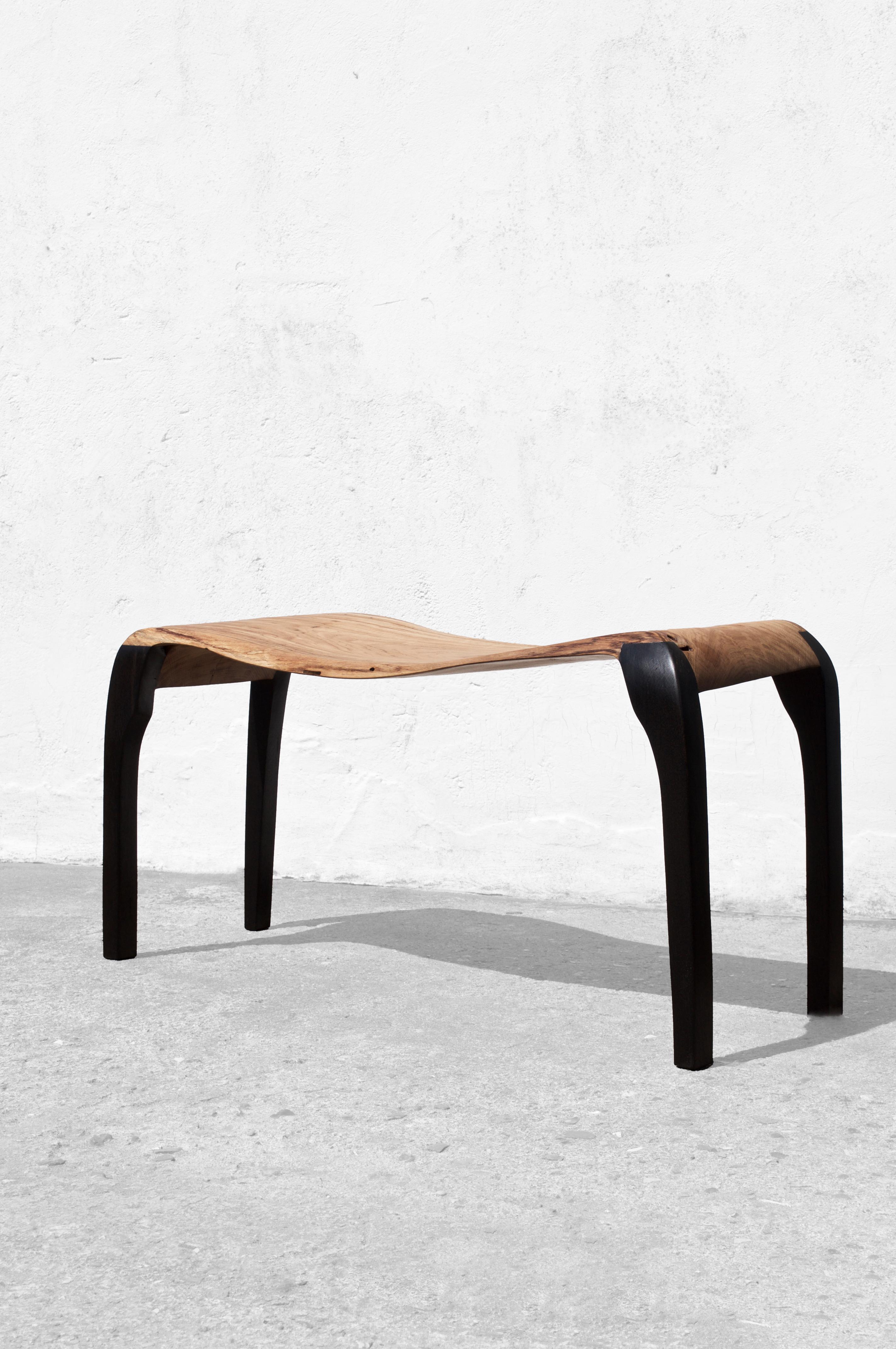 C2332 Console Table in Oak And Bog Oak Wood by Jörg Pietschmann For Sale 5