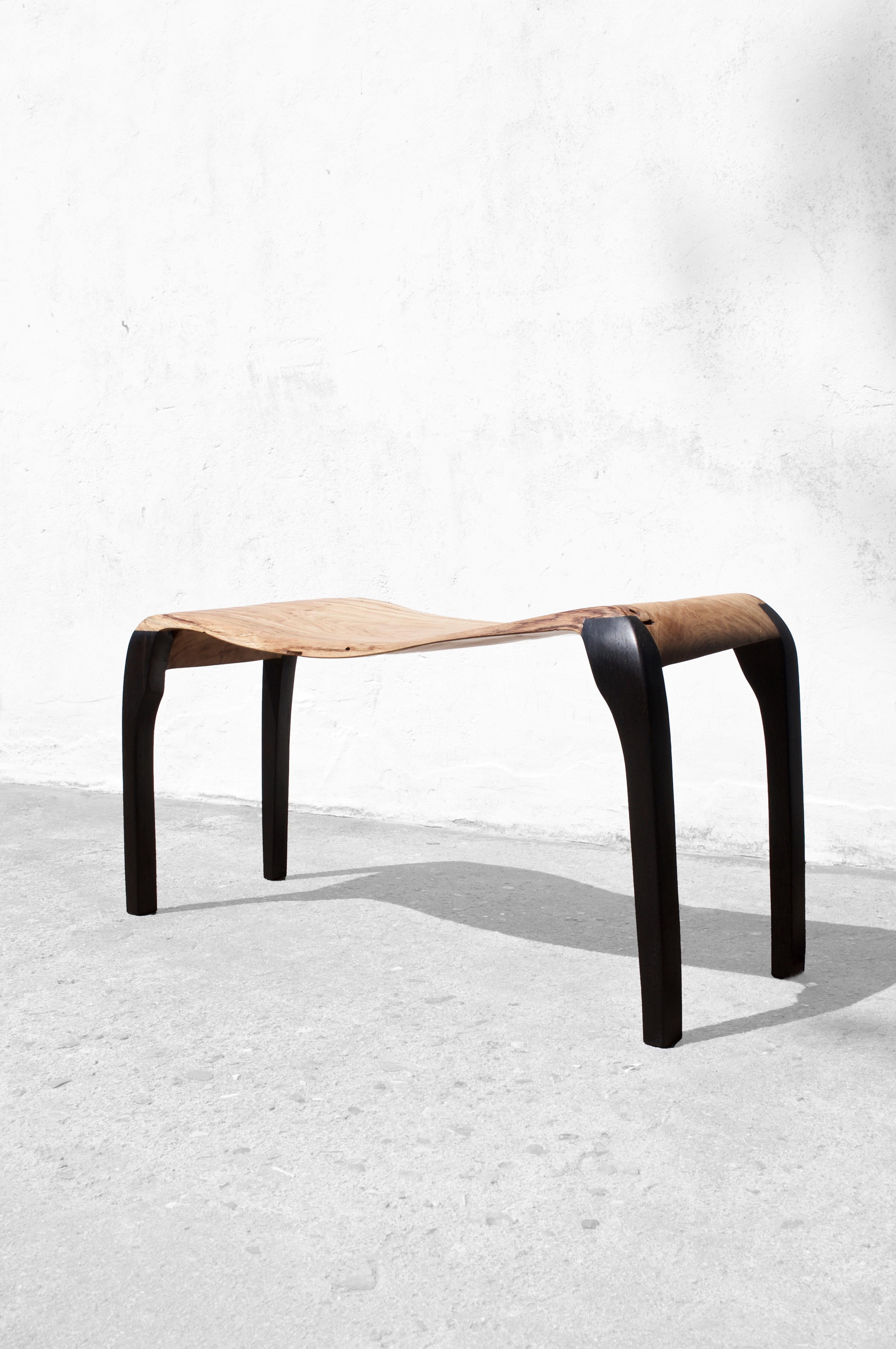 C2332 Console Table in Oak And Bog Oak Wood by Jörg Pietschmann For Sale 7