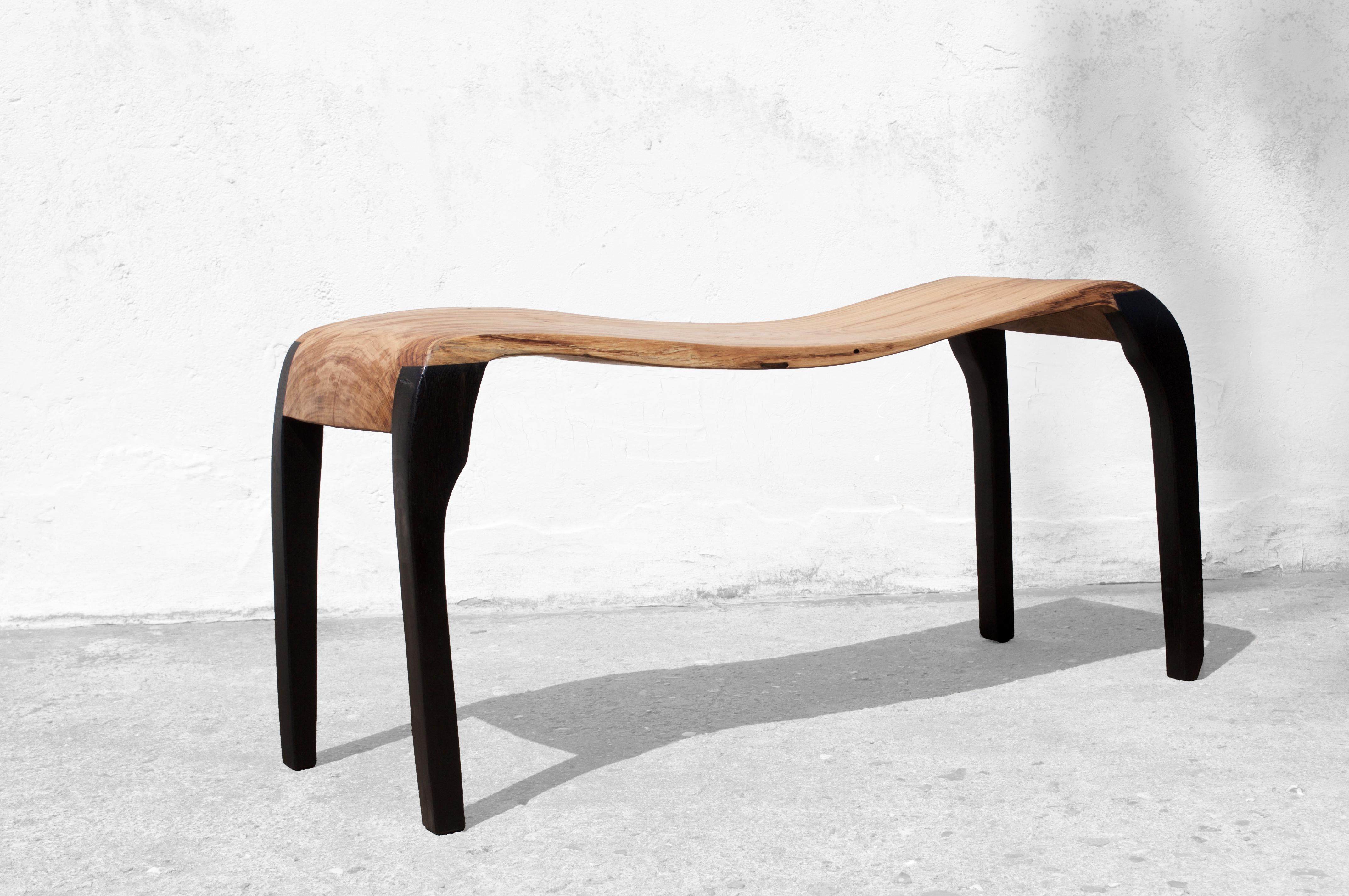 C2332 Console Table in Oak And Bog Oak Wood by Jörg Pietschmann For Sale 12