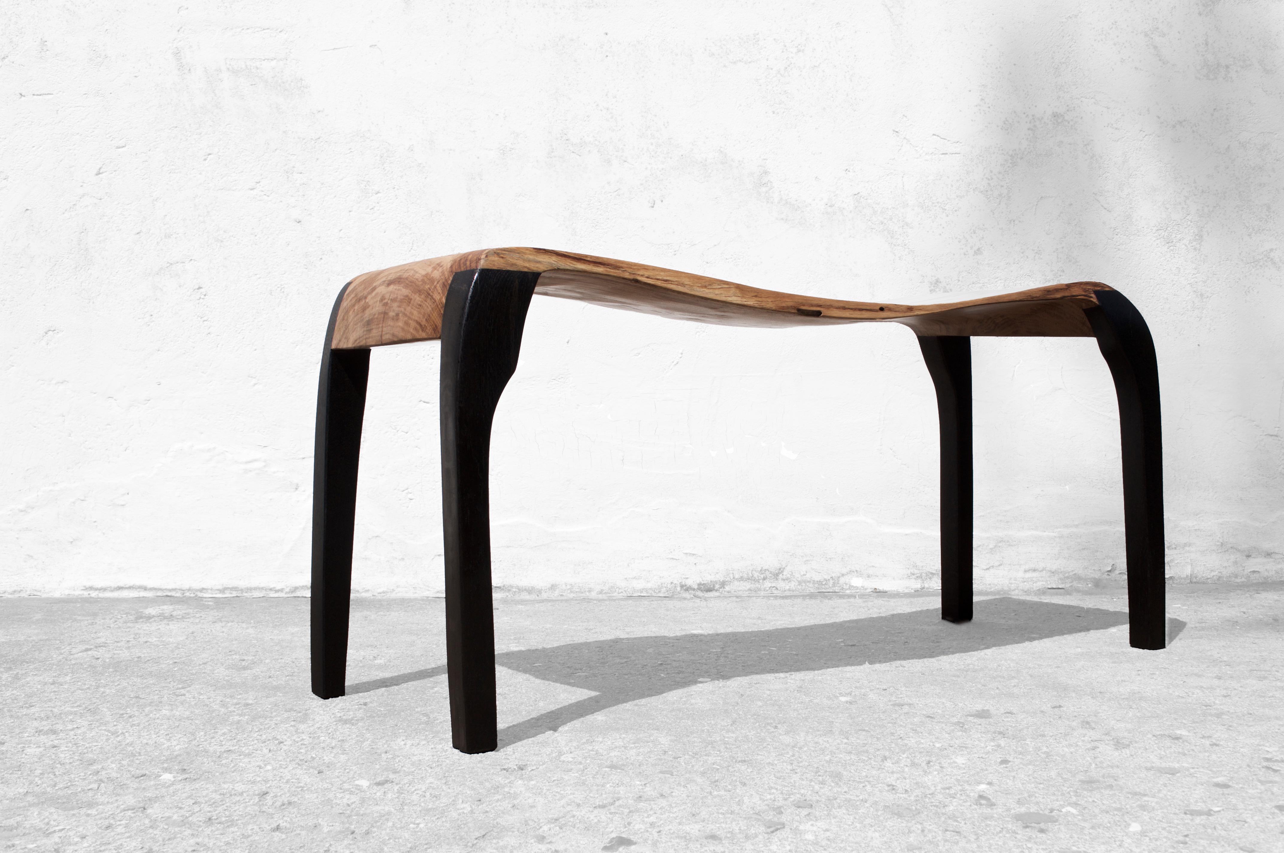 C2332 Console Table in Oak And Bog Oak Wood by Jörg Pietschmann For Sale 13