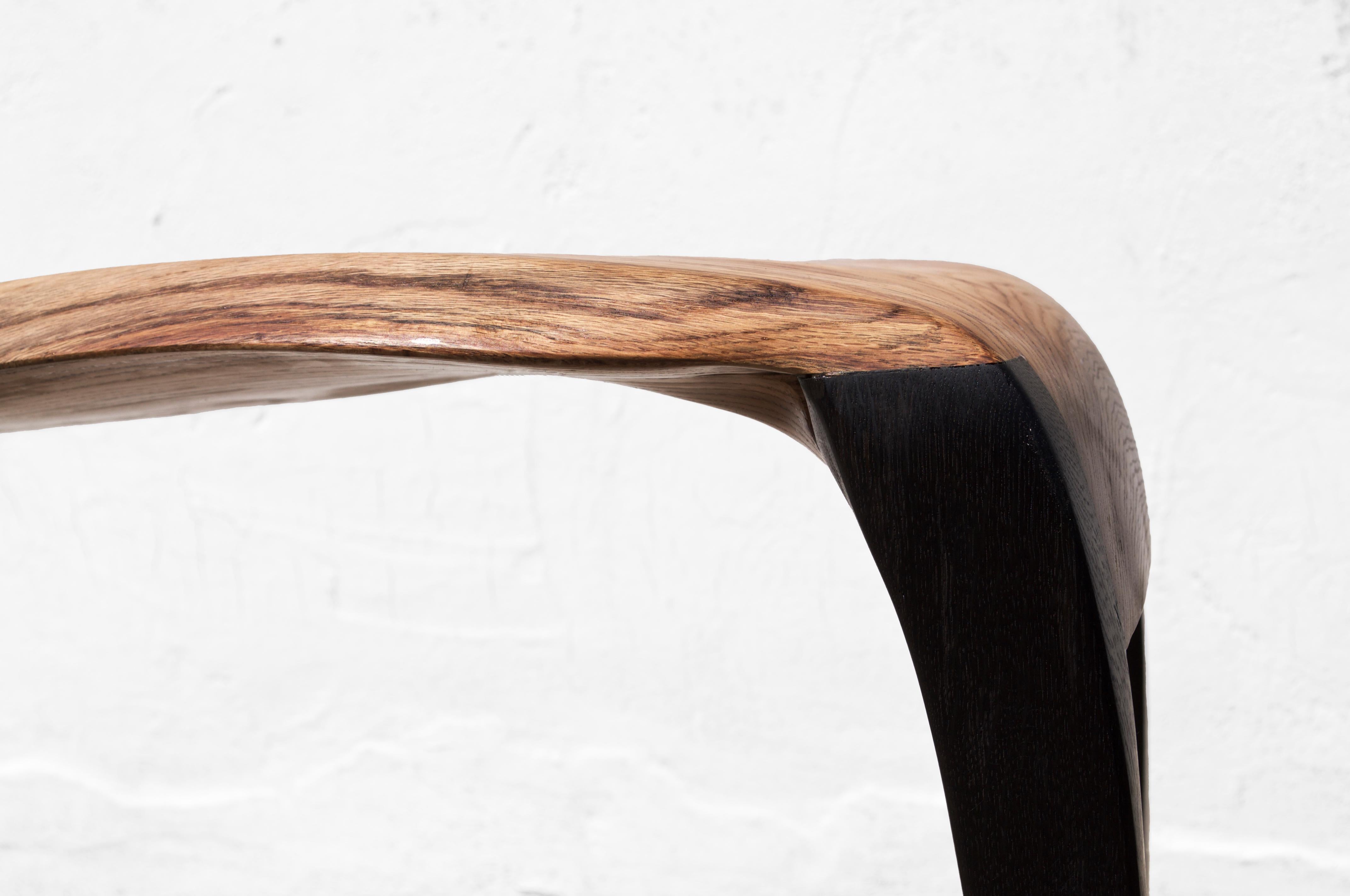 Post-Modern C2332 Console Table in Oak And Bog Oak Wood by Jörg Pietschmann For Sale