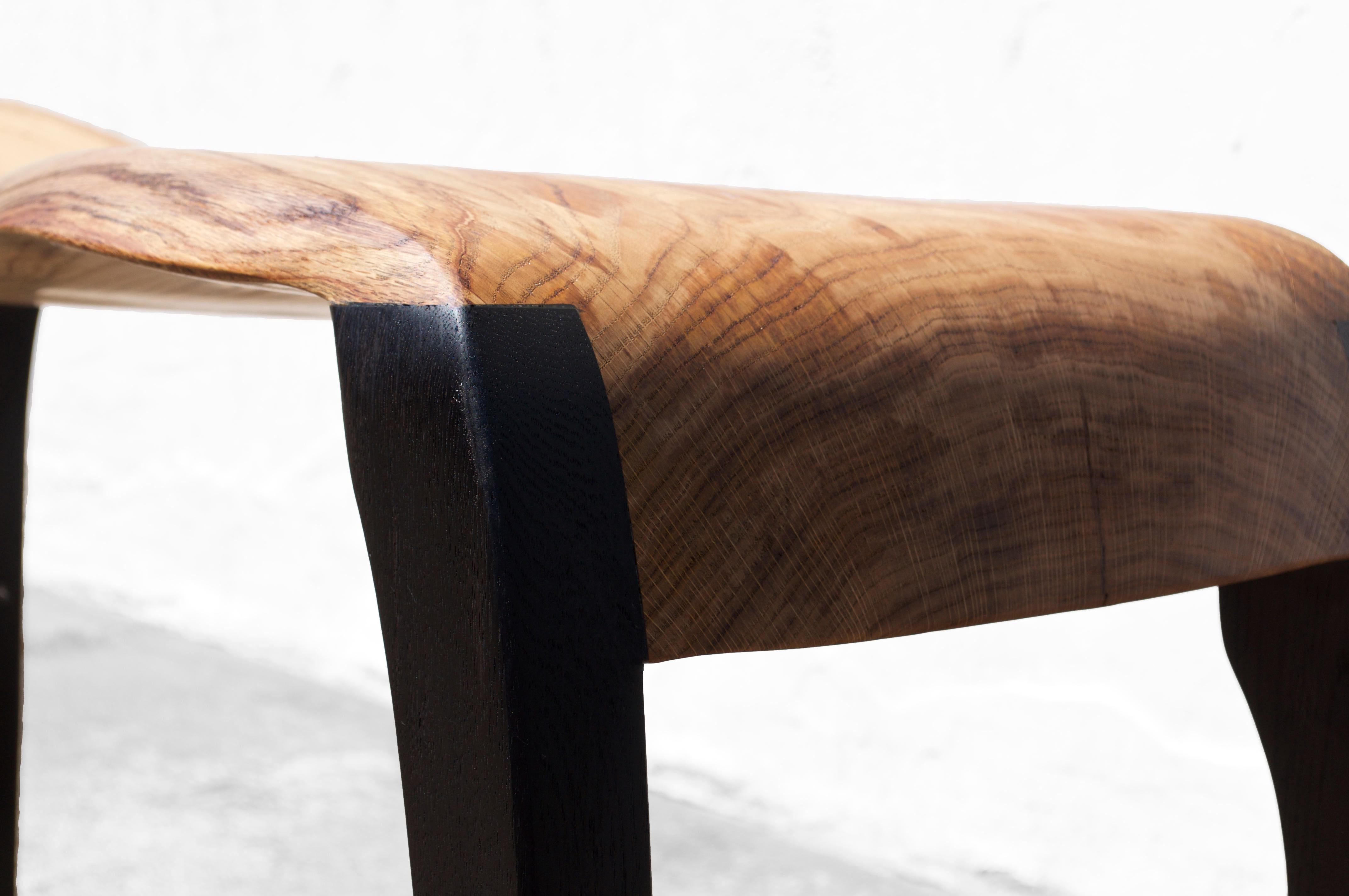 German C2332 Console Table in Oak And Bog Oak Wood by Jörg Pietschmann For Sale