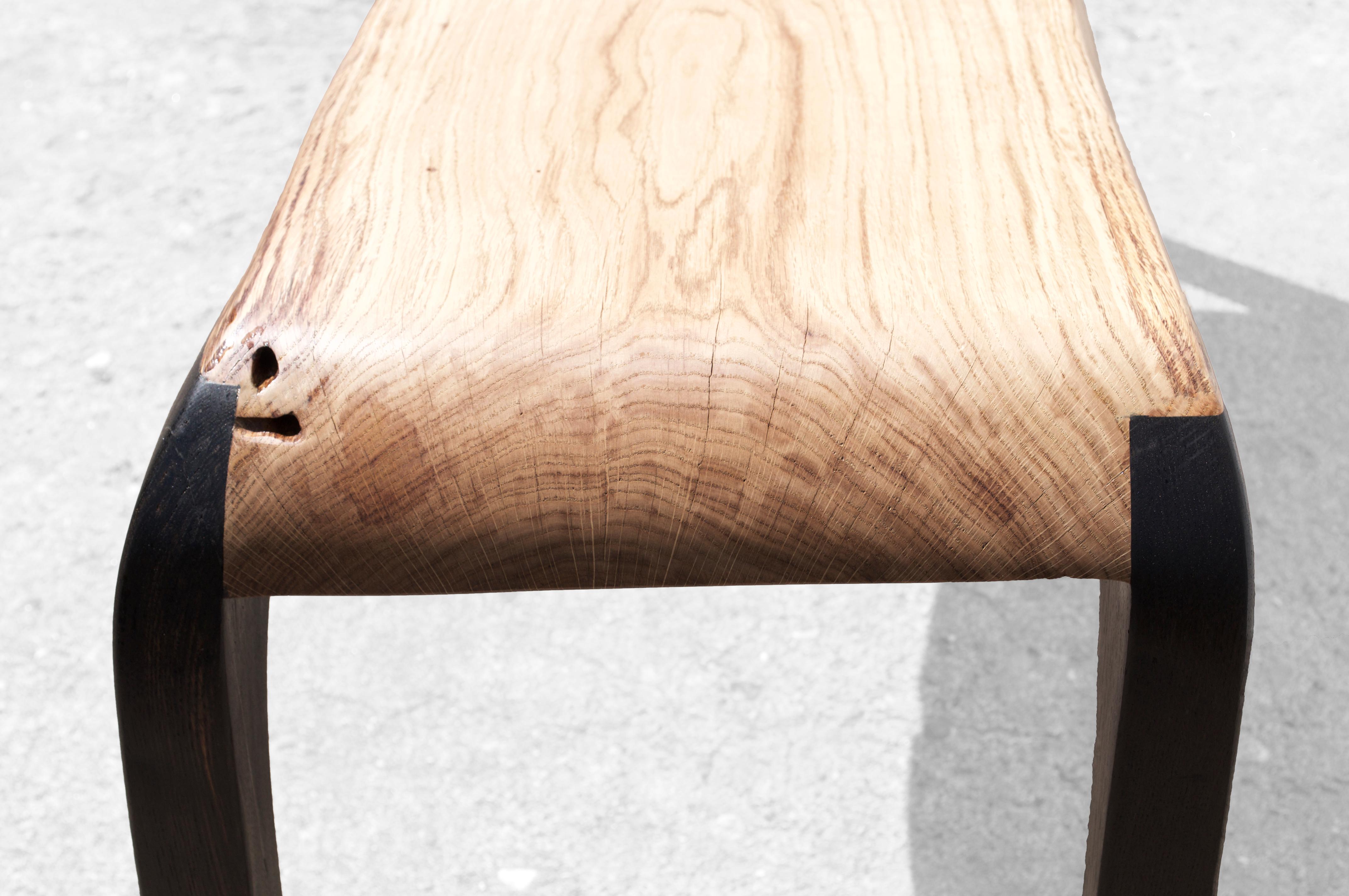 C2332 Console Table in Oak And Bog Oak Wood by Jörg Pietschmann For Sale 1