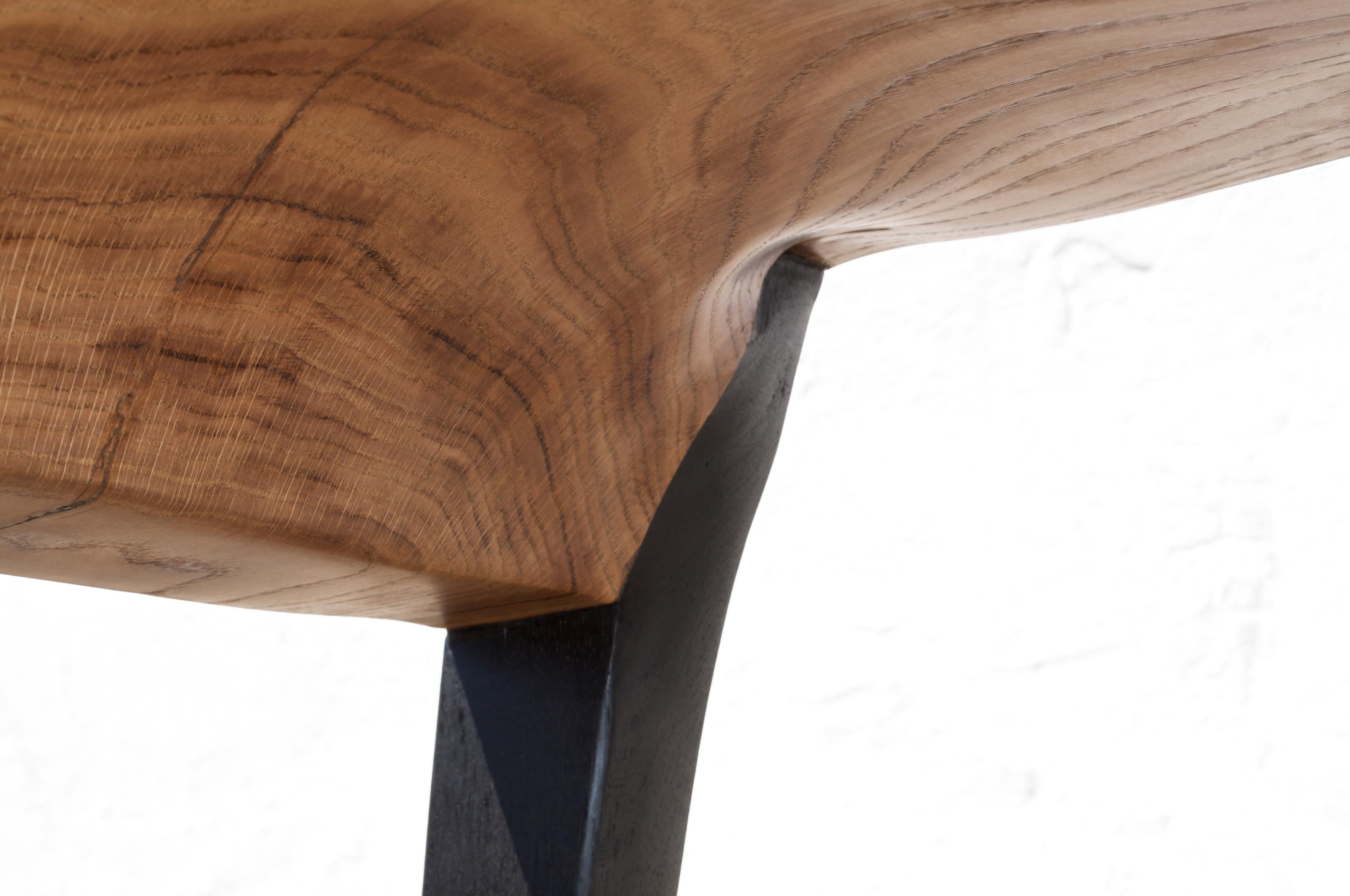 C2332 Console Table in Oak And Bog Oak Wood by Jörg Pietschmann For Sale 2