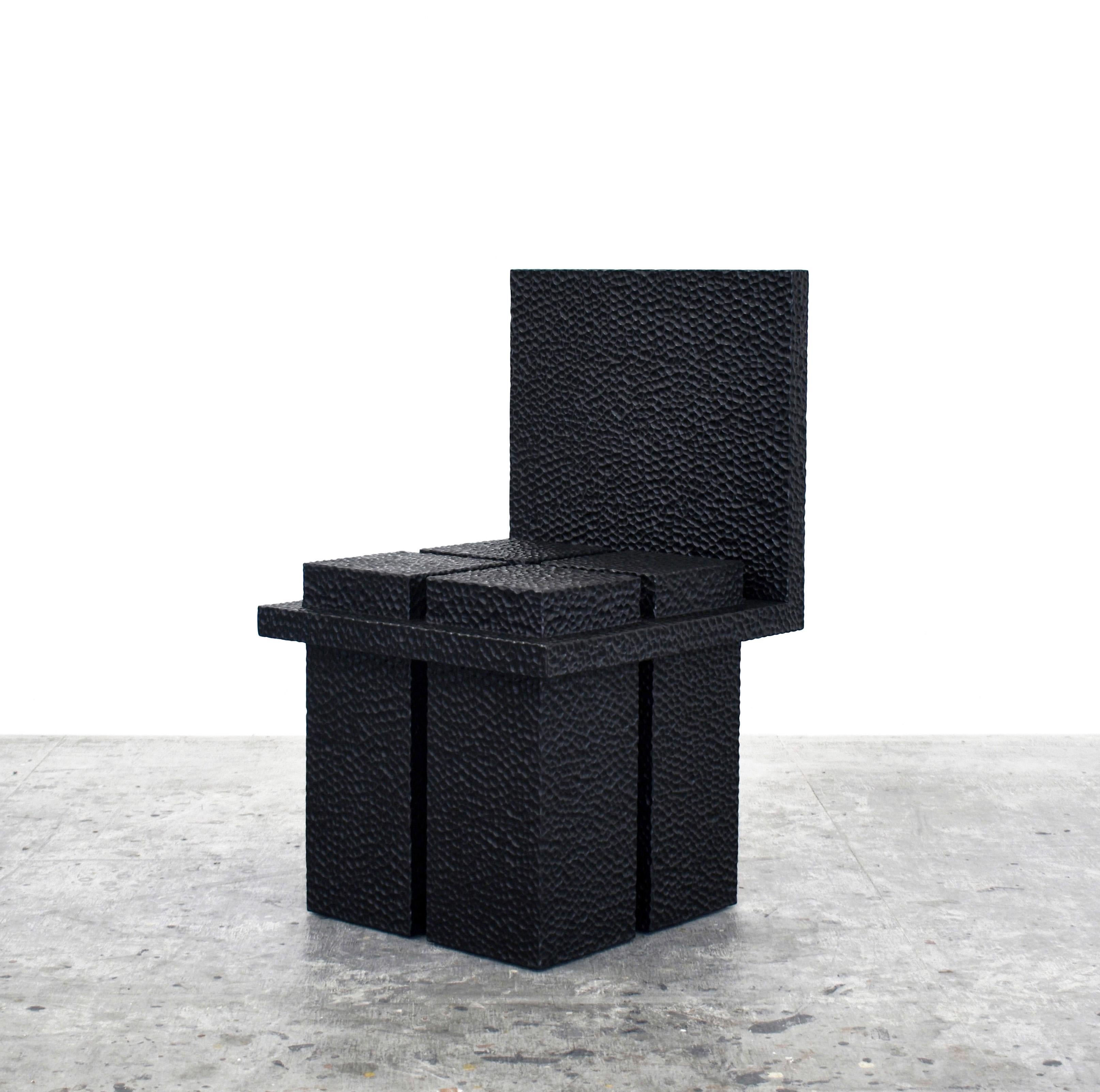 C3 chair by John Eric Byers
Dimensions: 49.5 x 45.8 x 77.5 cm
Materials: carved blackened maple

All works are individually handmade to order.

John Eric Byers creates geometrically inspired pieces that are minimal, emotional, and modernly
