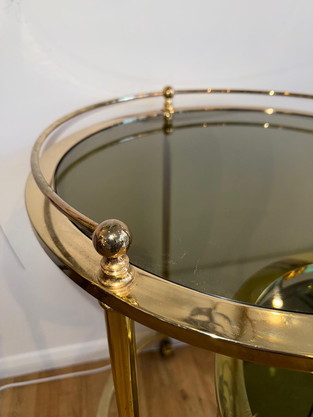 C.70's Italian, Three Tiers Bra Cart In The Style Of The Milo Baughman For Sale 1