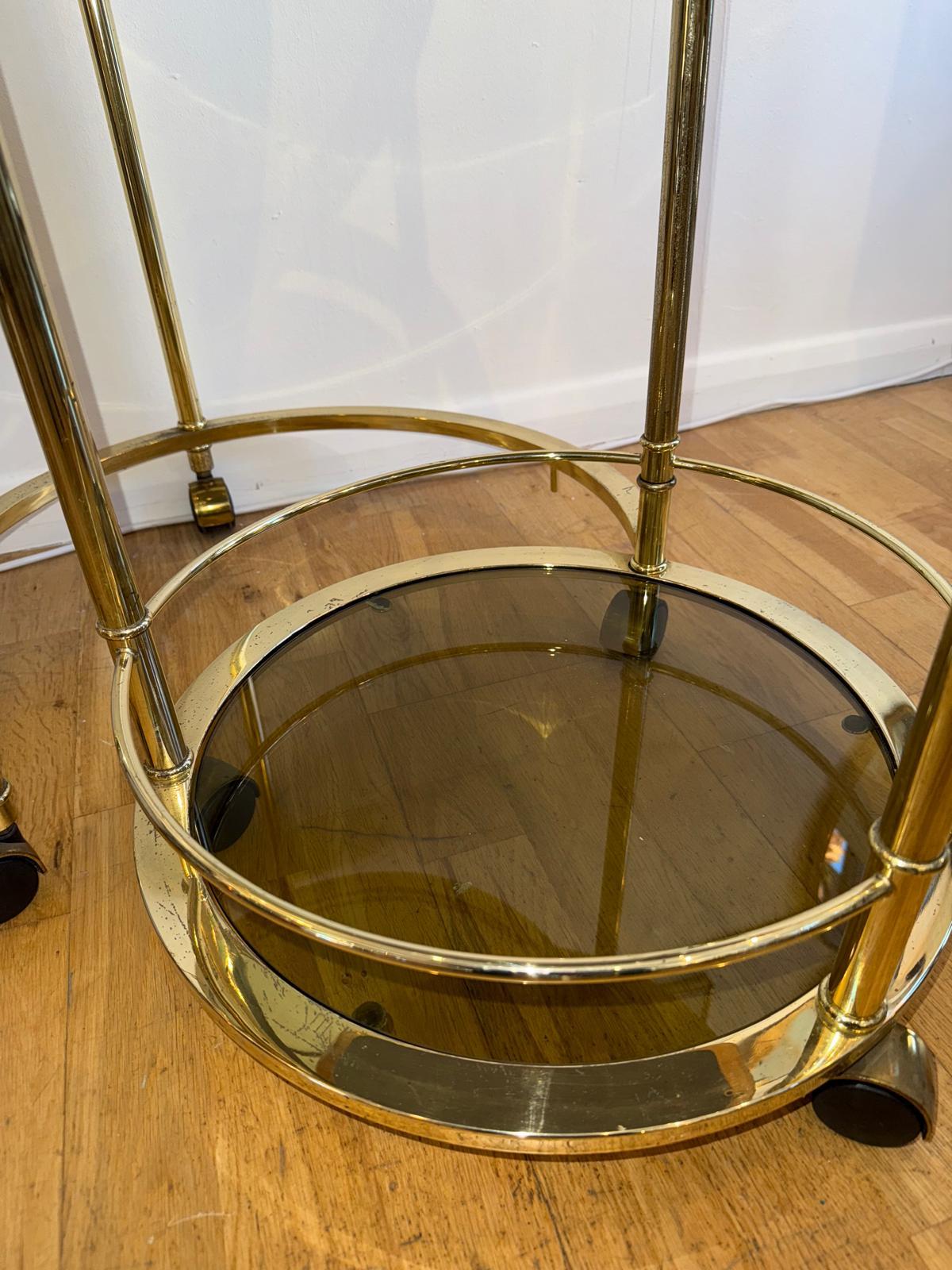 C.70's Italian, Three Tiers Bra Cart In The Style Of The Milo Baughman For Sale 2