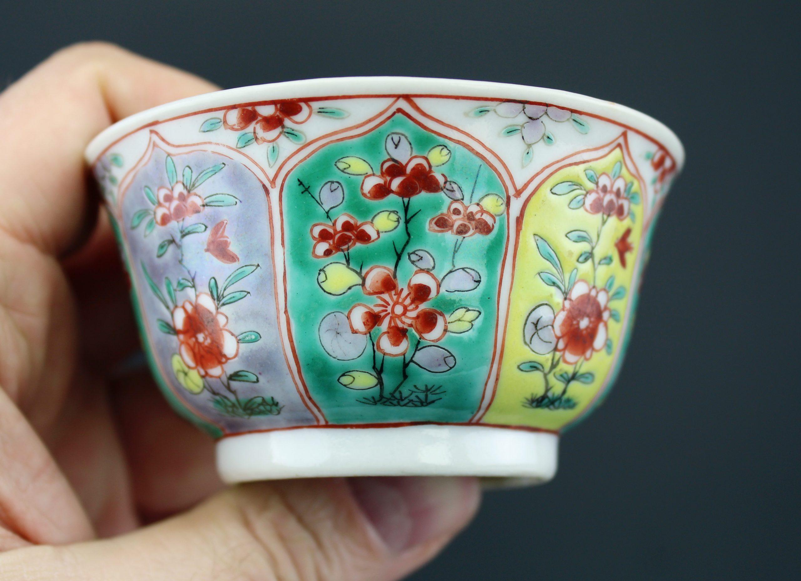Ca 1700 Kangxi Antique Chinese Porcelain Famille Verte Tea Set Bird Lotus For Sale 7