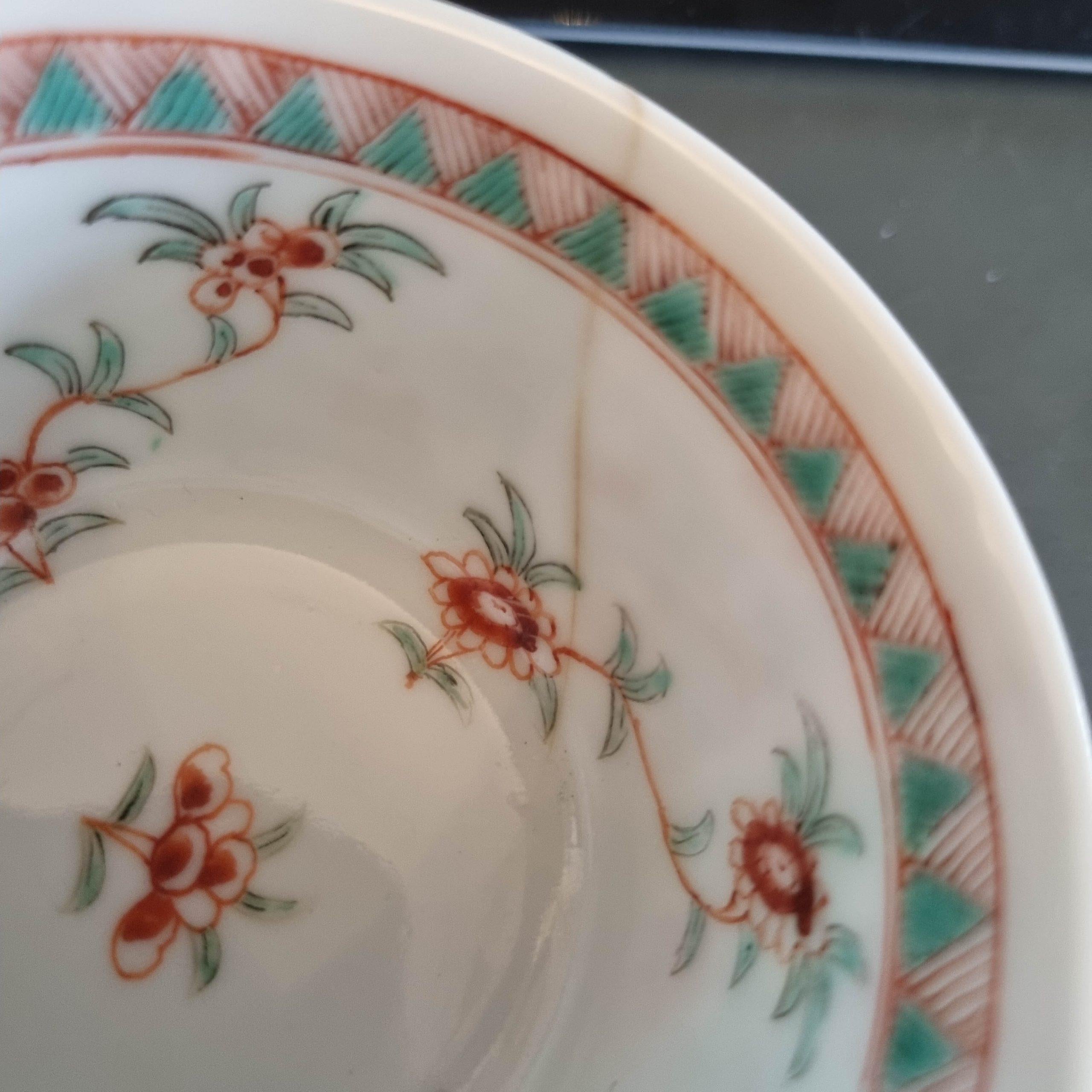 Ca 1700 Kangxi Antique Chinese Porcelain Famille Verte Tea Set Bird Lotus For Sale 8