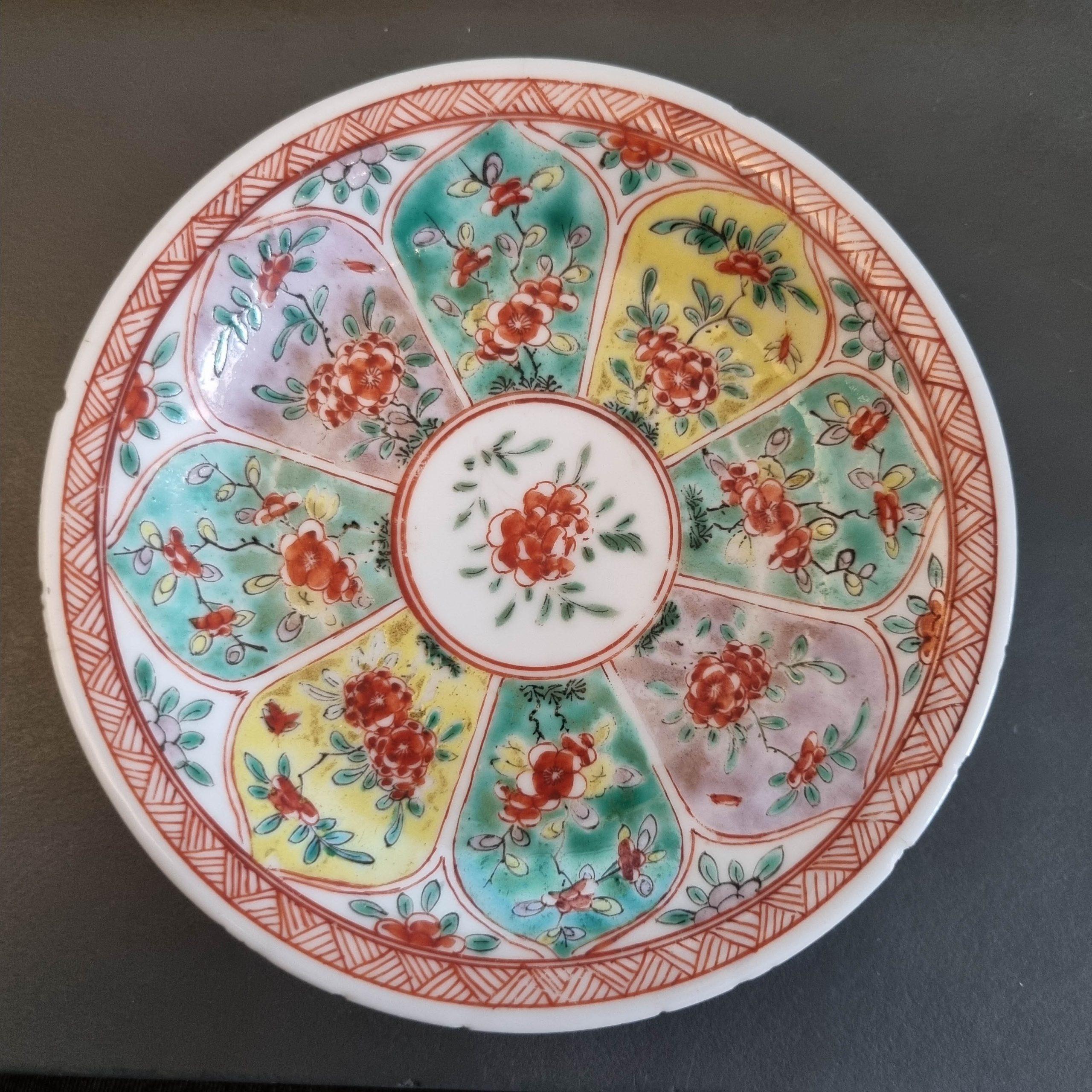 Ca 1700 Kangxi Antique Chinese Porcelain Famille Verte Tea Set Bird Lotus For Sale 9