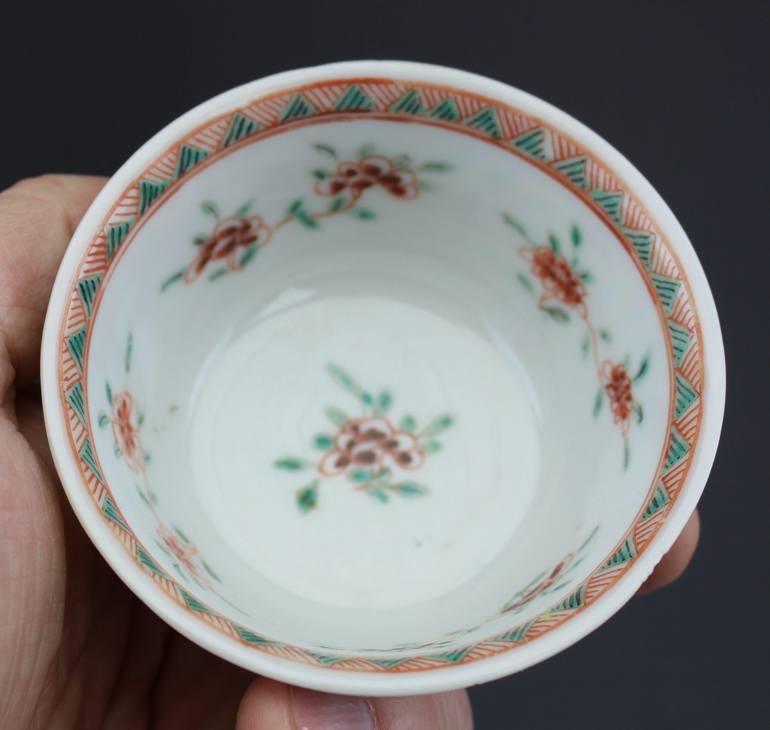 Ca 1700 Kangxi Antique Chinese Porcelain Famille Verte Tea Set Bird Lotus For Sale 10