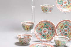 Ca 1700 Kangxi Antique Chinese Porcelain Famille Verte Tea Set Bird Lotus
