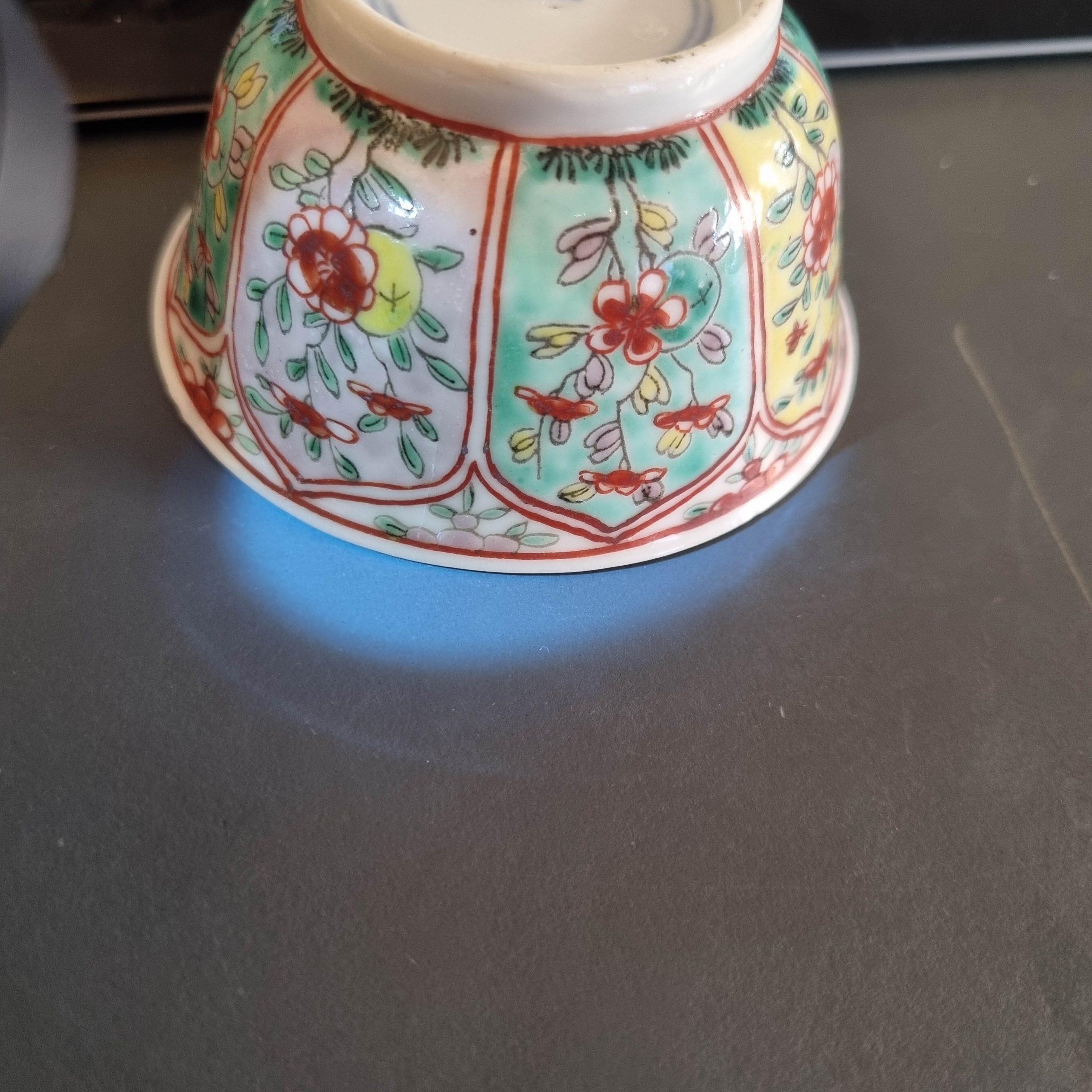 Ca 1700 Kangxi Antique Chinese Porcelain Famille Verte Tea Set Bird Lotus For Sale 15