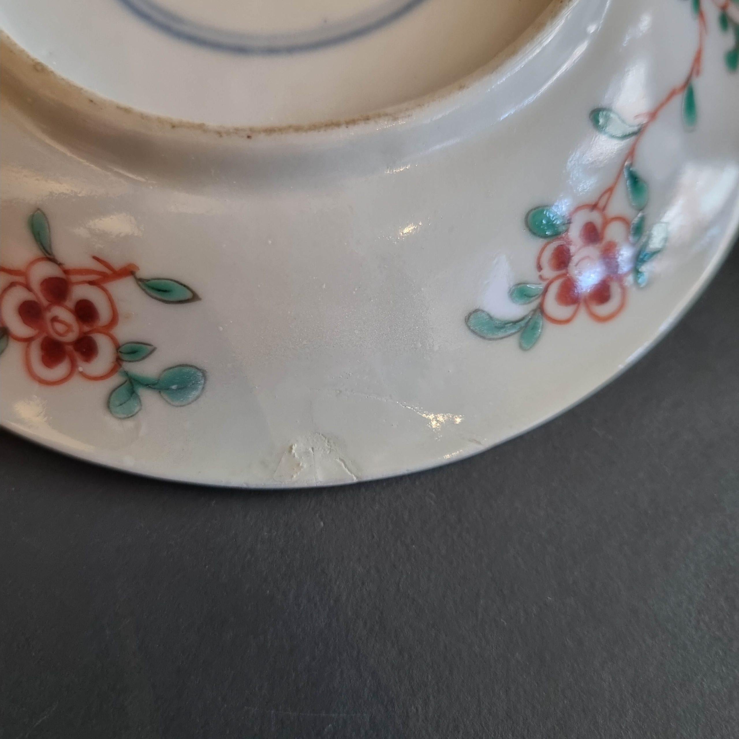 Ca 1700 Kangxi Antique Chinese Porcelain Famille Verte Tea Set Bird Lotus For Sale 1