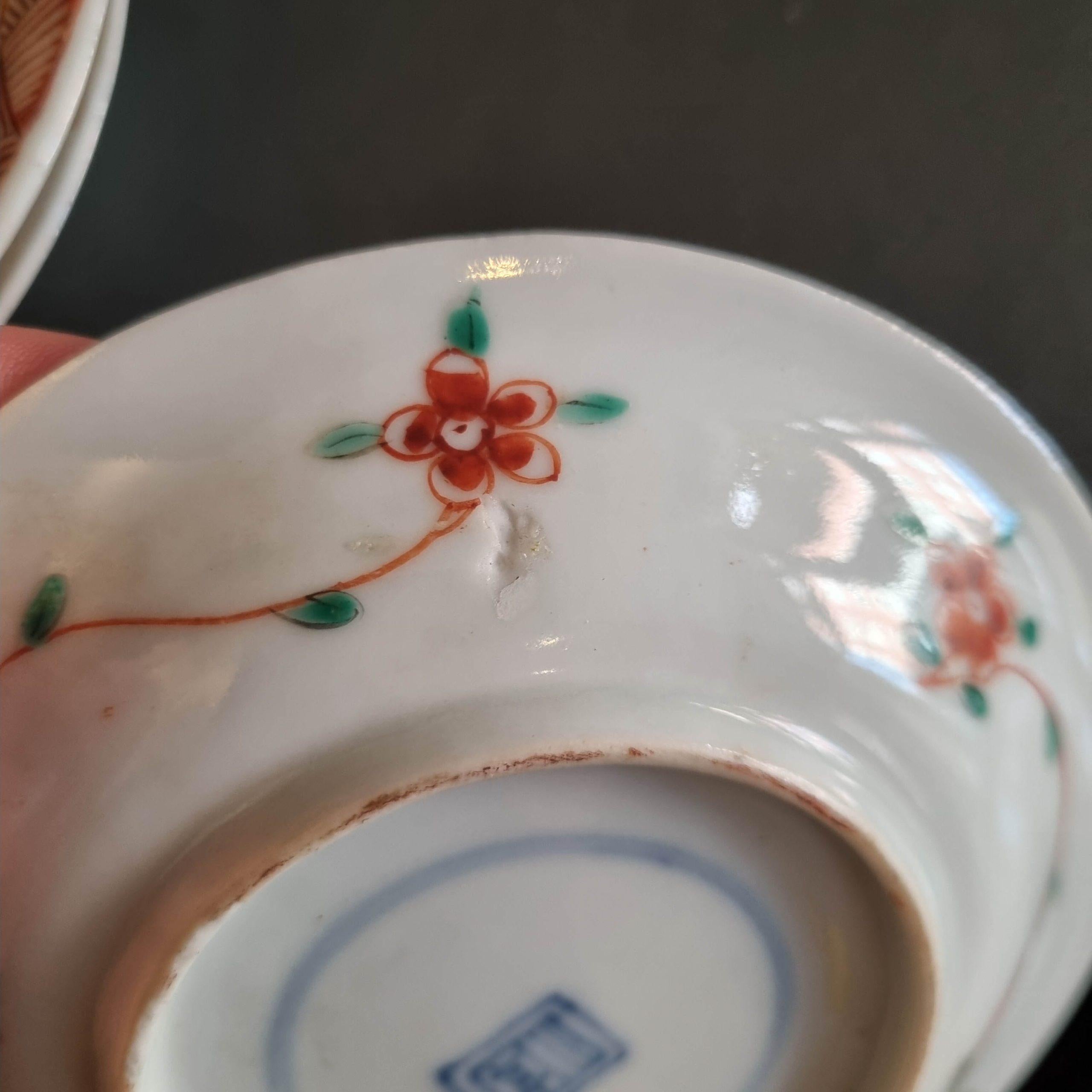 Ca 1700 Kangxi Antique Chinese Porcelain Famille Verte Tea Set Bird Lotus For Sale 3