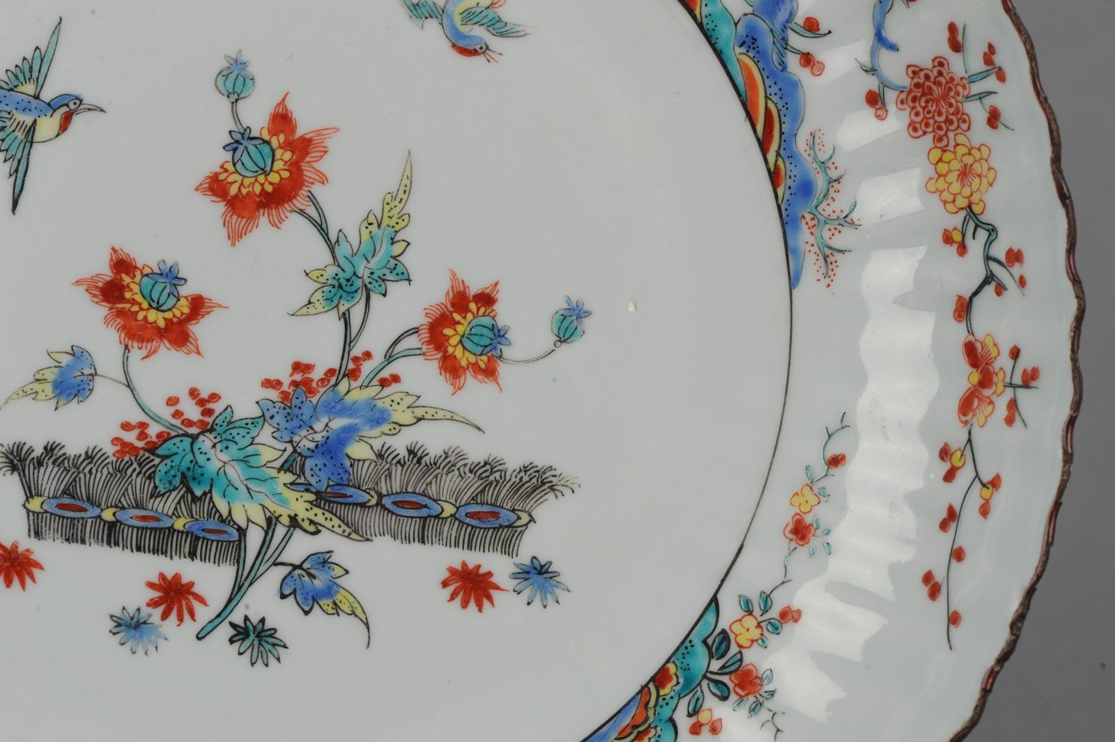 Kangxi Chinese Porcelain Kakiemon Plate Birds Dutch Decorated, circa 1720 5