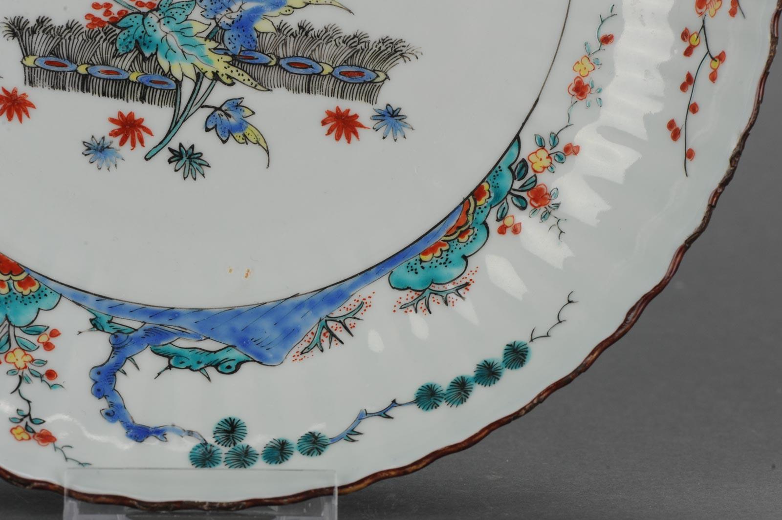 Kangxi Chinese Porcelain Kakiemon Plate Birds Dutch Decorated, circa 1720 6