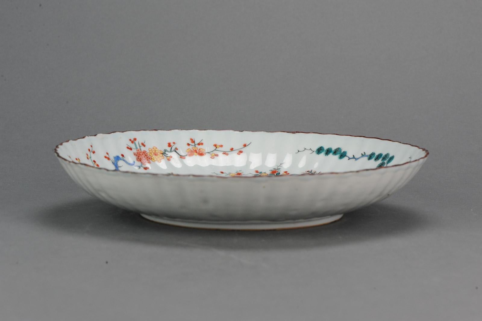 Kangxi Chinese Porcelain Kakiemon Plate Birds Dutch Decorated, circa 1720 12