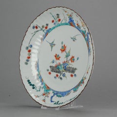 Kangxi Chinese Porcelain Kakiemon Plate Birds Dutch Decorated, circa 1720