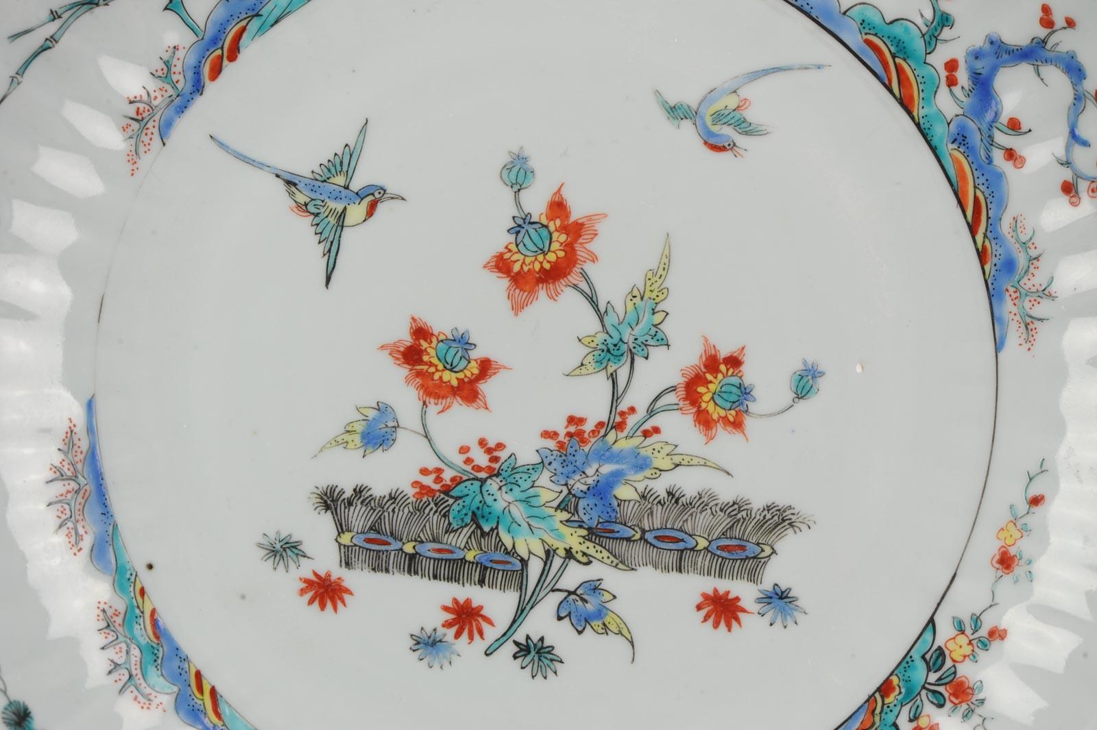 Kangxi Chinese Porcelain Kakiemon Plate Birds Dutch Decorated, circa 1720 2