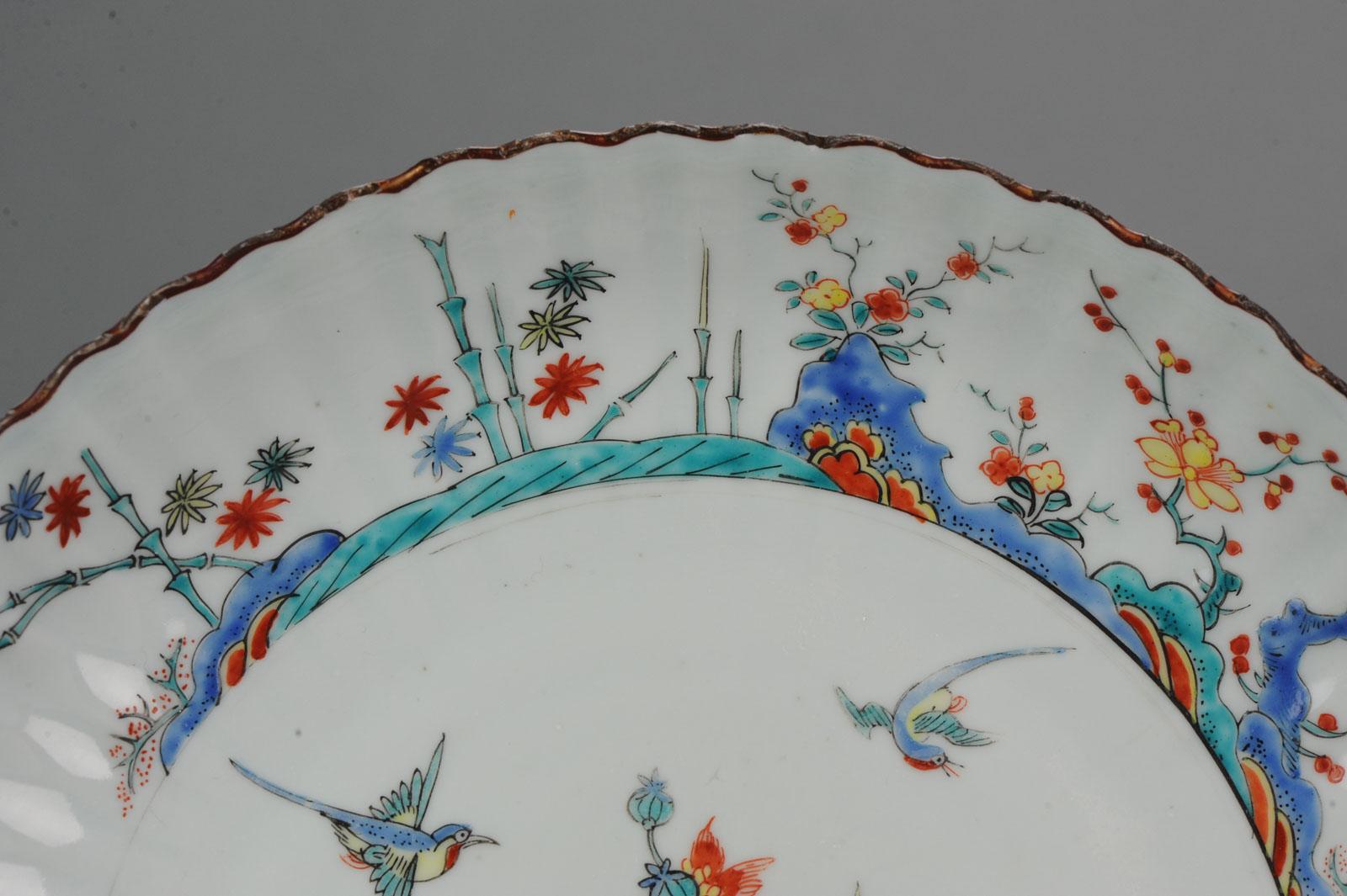 Kangxi Chinese Porcelain Kakiemon Plate Birds Dutch Decorated, circa 1720 3