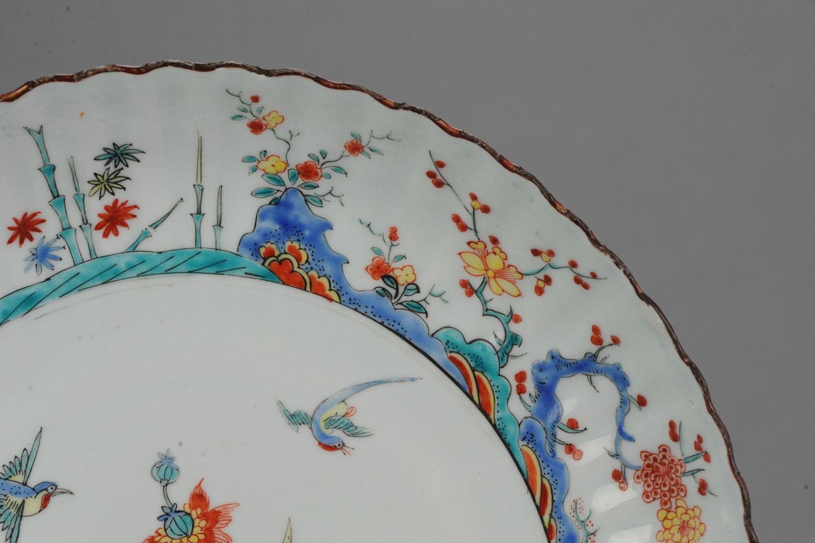 Kangxi Chinese Porcelain Kakiemon Plate Birds Dutch Decorated, circa 1720 4