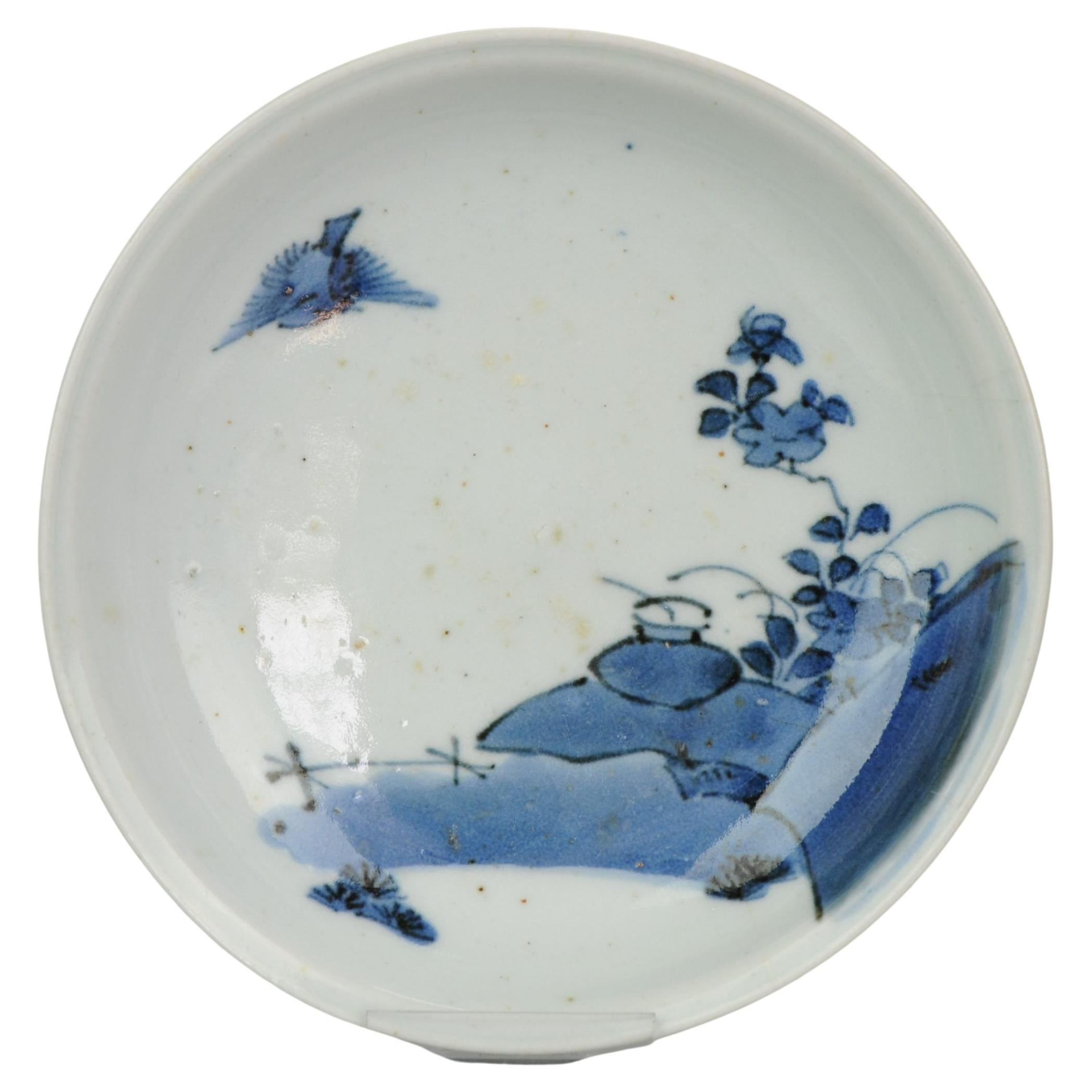 Ca 17th C Japanese Ko-Imari Porcelain Edo Period Dish Antique Japan For Sale