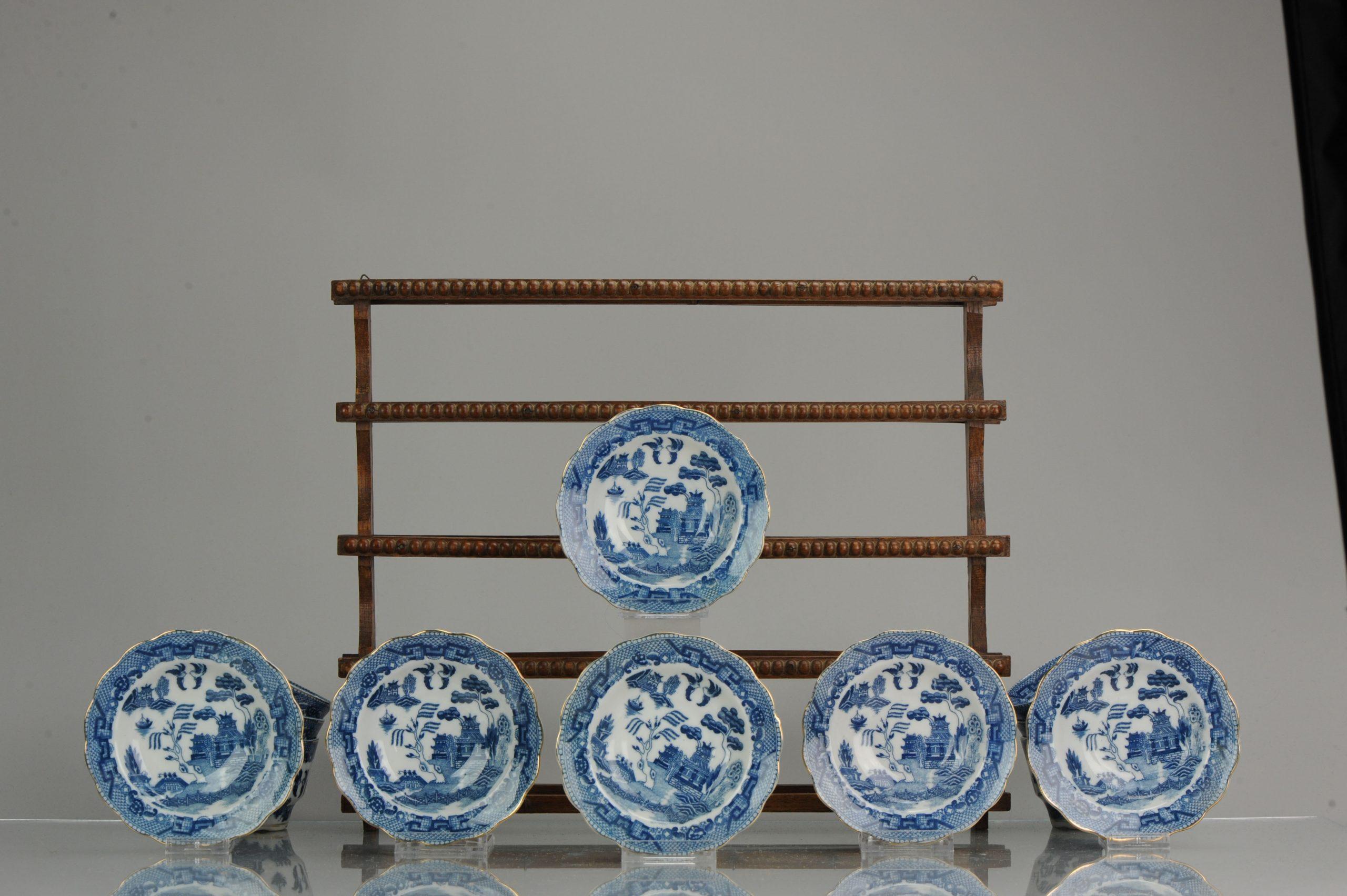 Antique European Mosa Tea Set Maastricht Landscape Pattern, circa 1900-1950 7