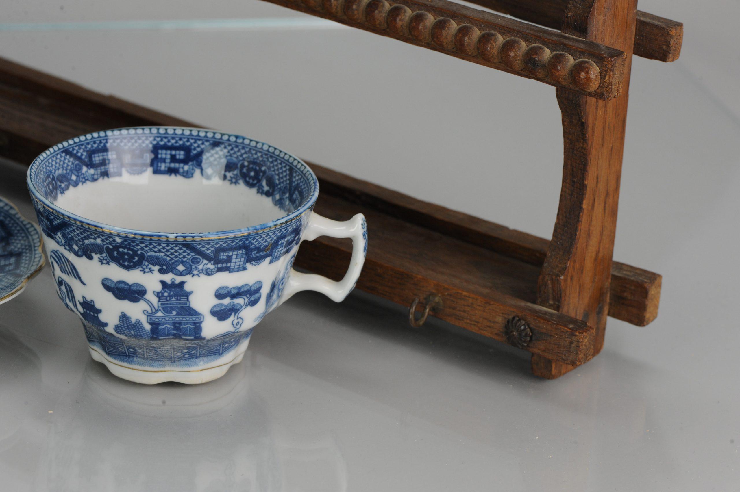 Antique European Mosa Tea Set Maastricht Landscape Pattern, circa 1900-1950 10