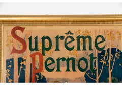French Color Lithograph Poster, "Supreme Pernot" by Artist E. Gex, circa 1900