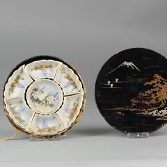 Japanese Porcelain Sweet Meat Set and Box, circa 1900