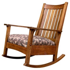 Ca. 1910, L. & J.G. Stickley Arts And Crafts Mission Rocking Chair, Signed