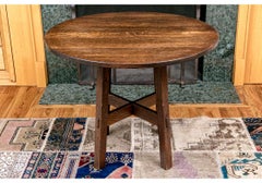 Ca. 1910, Stickley Bros. 38" Round Oak Tavern Table, Labeled
