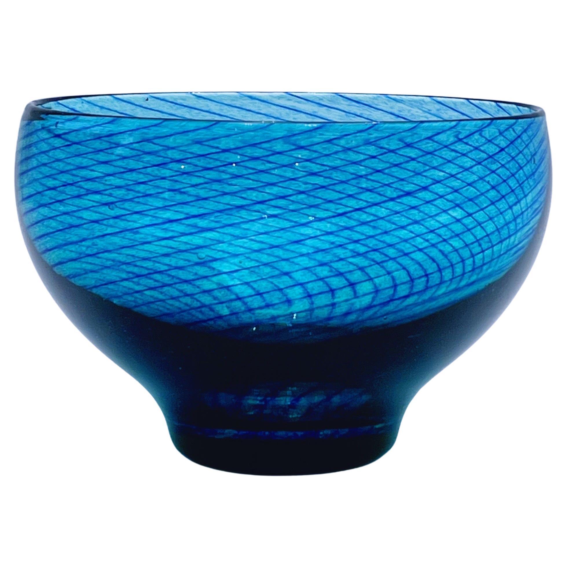 ca. 1970 Johan Wilhelm Johansson(1887-1977) design ciotola in vetro artistico per Hadeland