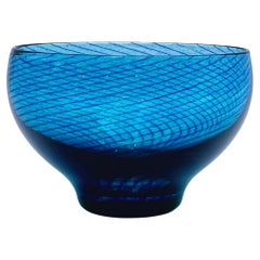 Vintage ca. 1970s Johan Wilhelm Johansson(1887-1977) design Art Glass bowl for Hadeland